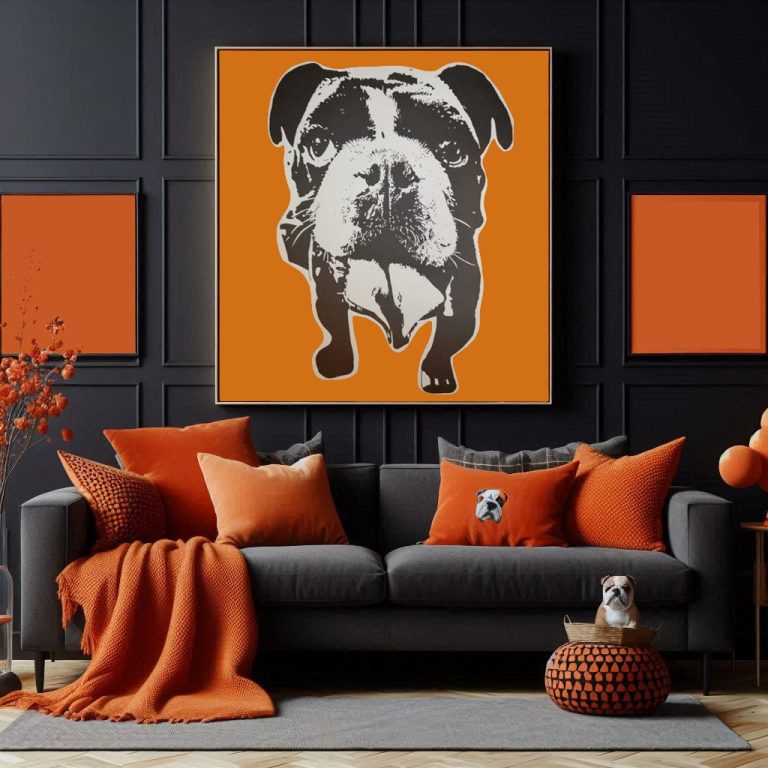 Einzigartige Darstellung eines Hundes, die seine Schönheit und Charakter zeigt.